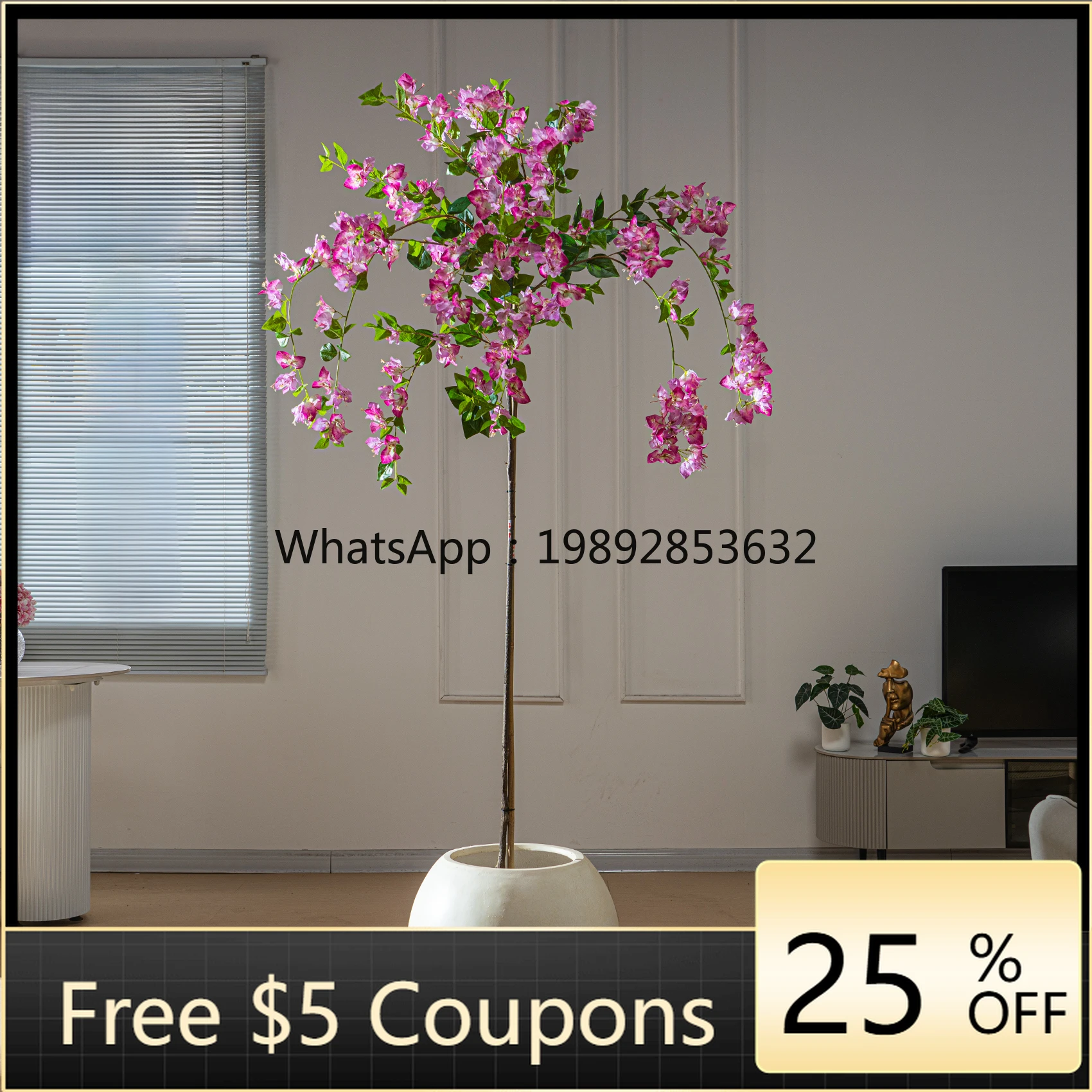 AB  simulated plant triangle plum floor-to-ceiling potted plant large fake tree advanced bionic green plant ornament