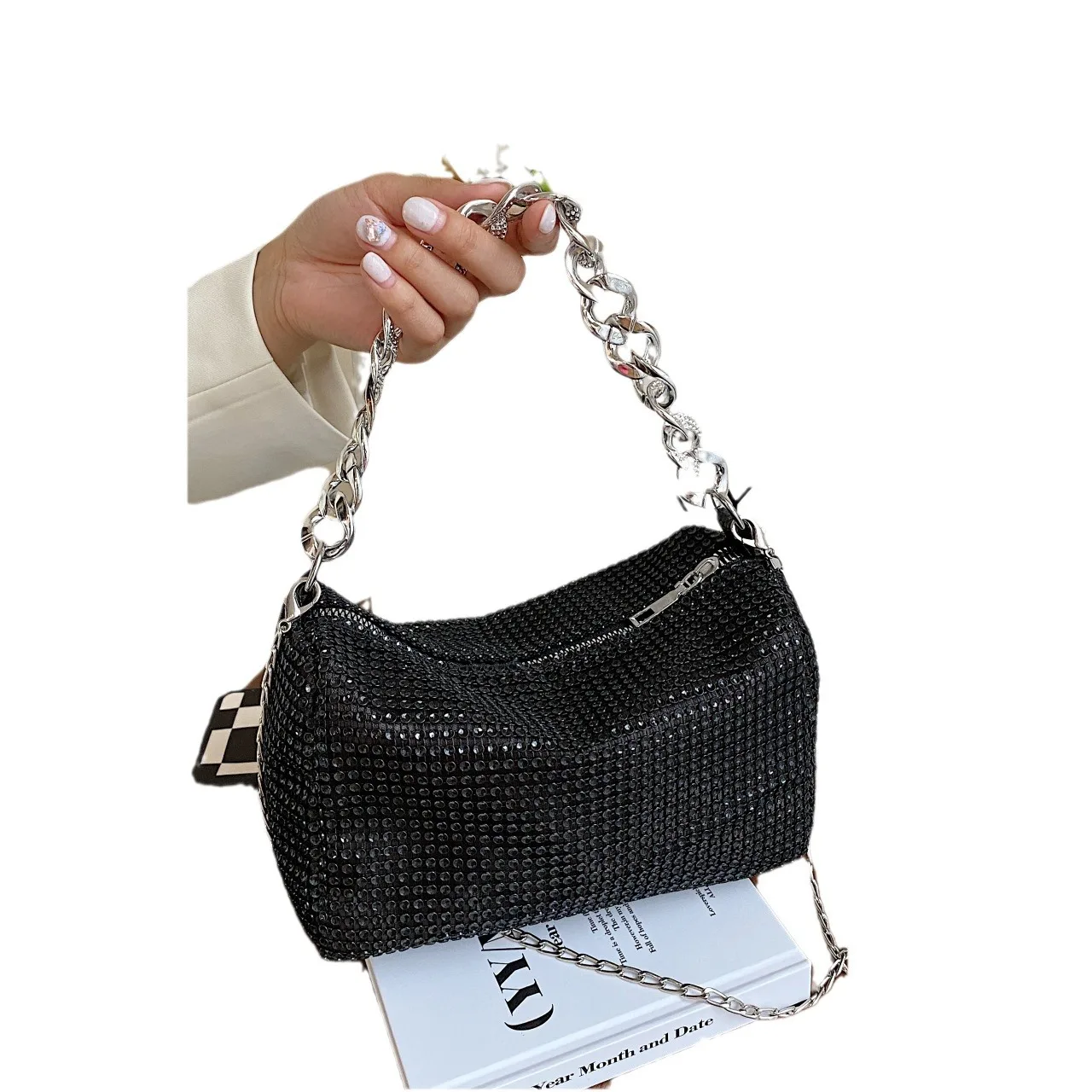 King Aw Bag New 2024 Spring Fashion Chain Embellished Cross-border Women's Evening Bag Direct Manufacturer Sales