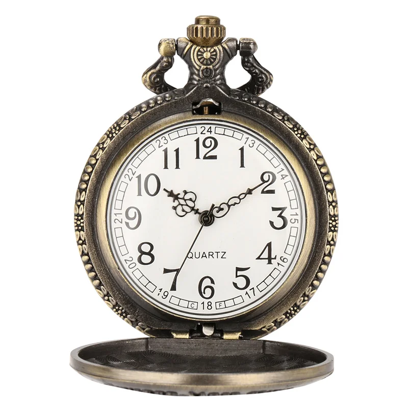 Carved Opportunity Mars Rover 2004-2019 Design Unisex Quartz Movement Pocket Watch with Necklace Chain Collection Gift Reloj