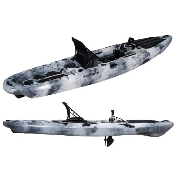 2024 13ft 3.96M - HD One Person One Seating Pedal Drive Fishing Plastic HDPE Kayak Boat With Accessory