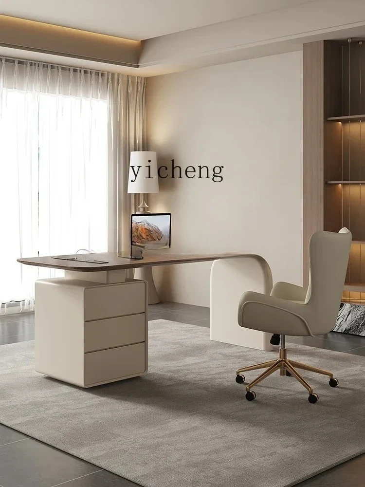 CJ-2 retro home computer desk writing desk light luxury Italian minimalist desk