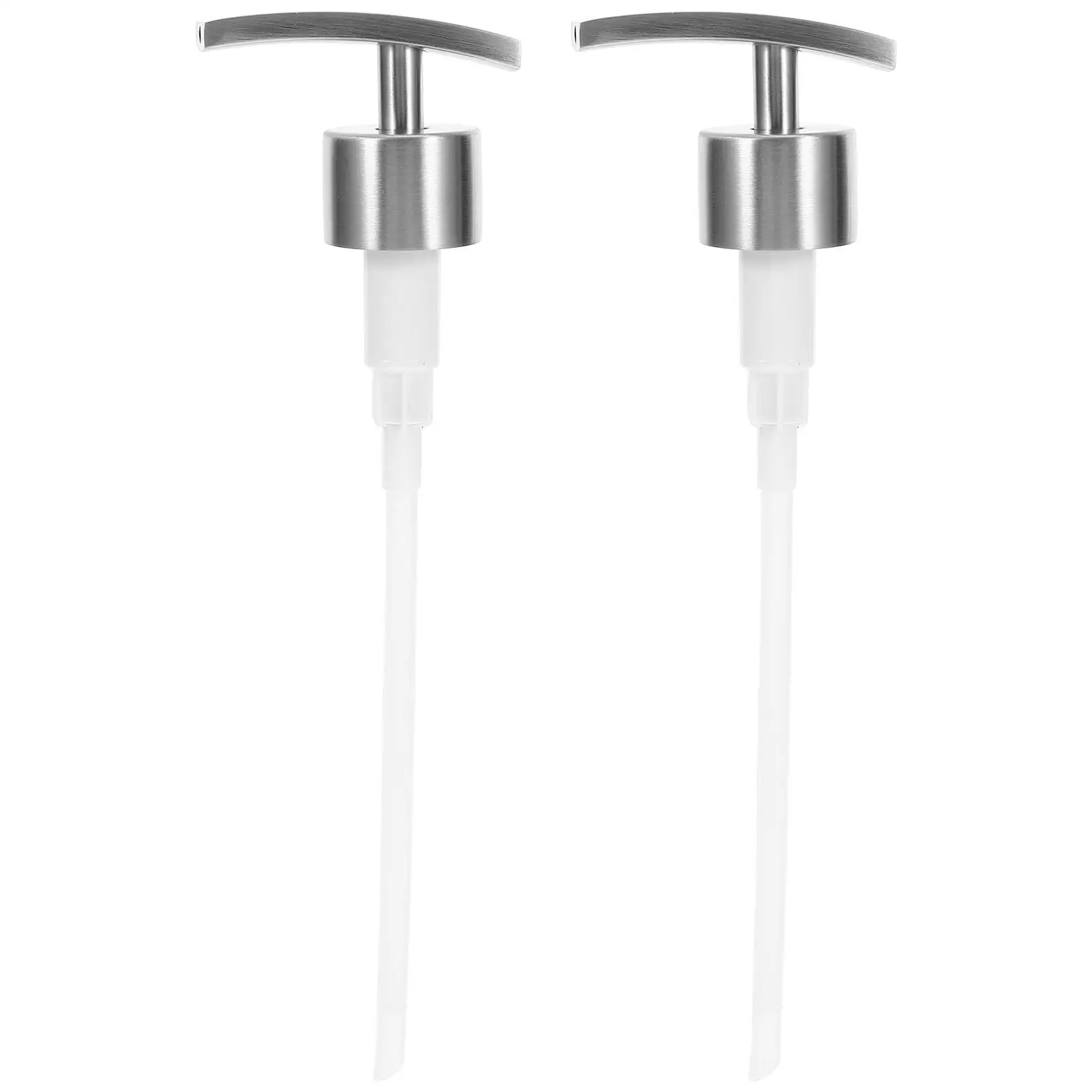 

2Pcs Soap Dispenser Pump Replacement Shampoo Lotion Bottles Stainless Steel Reusable Bathroom Accessories High Viscosity