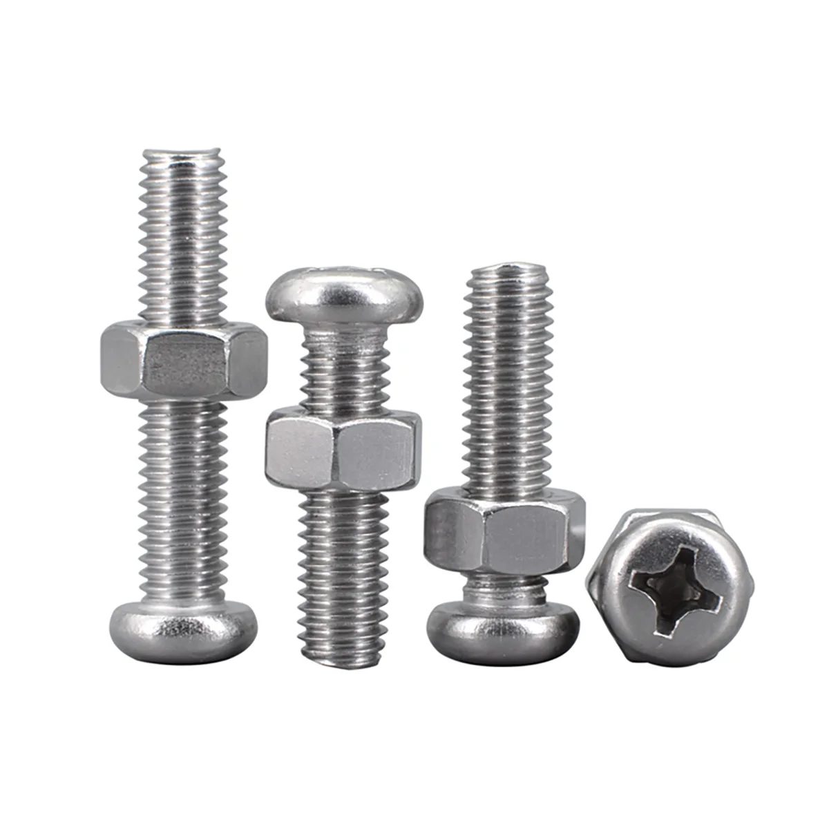304 SS Pan Head / Round Head Phillips Screw Nut/Machine Screw Nut  Combination
