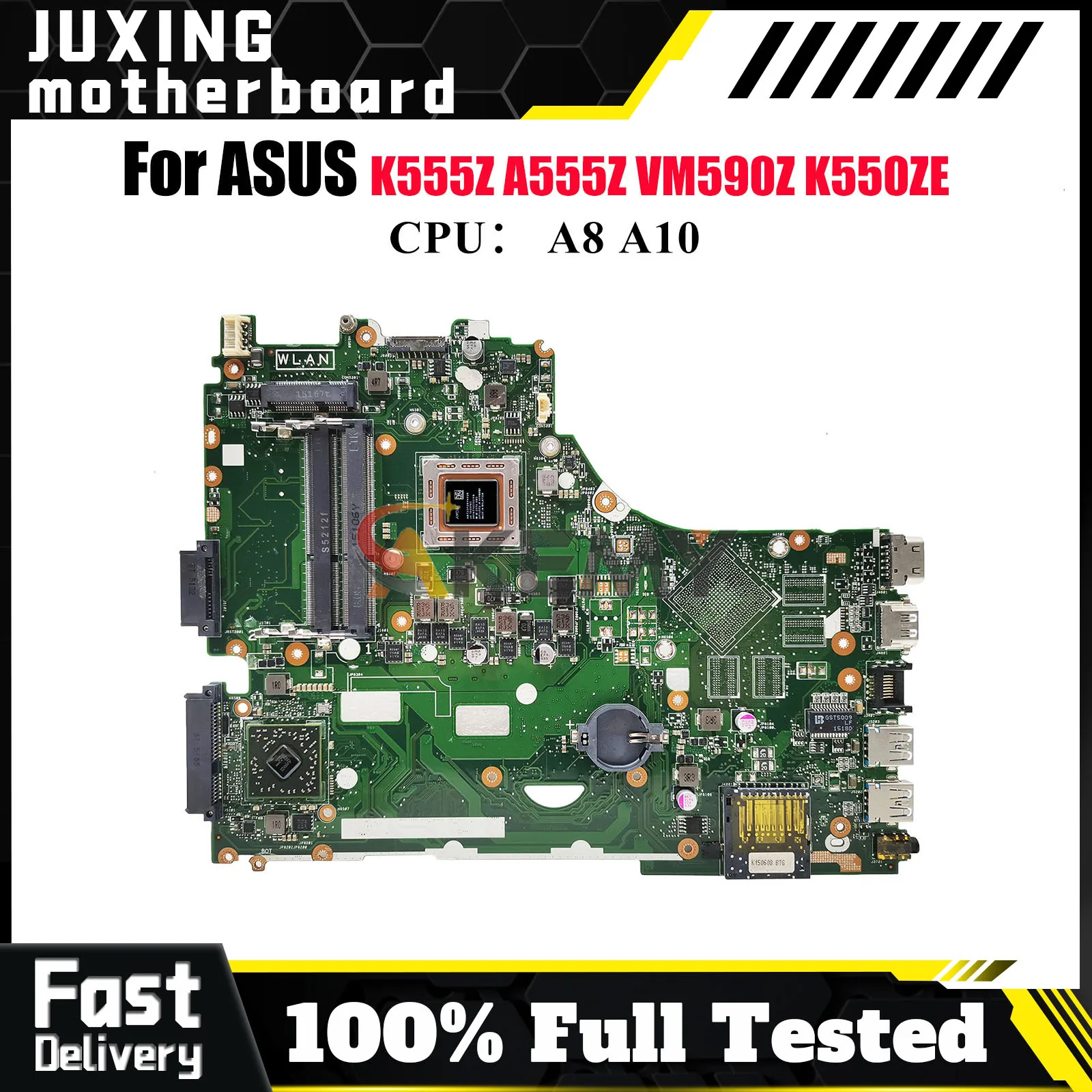 

X550ZA Материнская плата для ноутбука ASUS VivoBook X550ZE K555Z X550Z A550ZE A555Z VM590Z F550ZE K550ZE Материнская плата с процессором A8 A10 stk