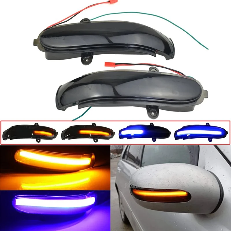 

2pcs Car Side Rearview Mirror Dynamic Turn Signal LED Light for Mercedes Benz C Class W203 S203 CL203 2000-2007