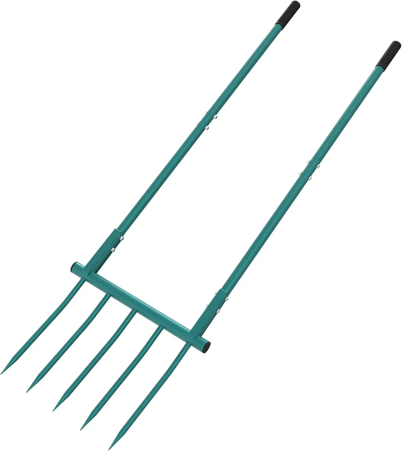 

Heavy Duty 5-Tine Garden Pitch Fork, 20" Wide Stainless Steel Soil Tiller for Cultivation