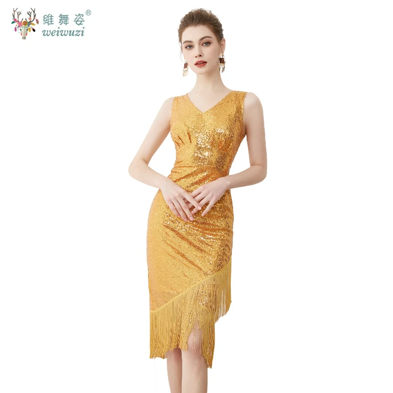 섹시한 등이 파인 블랙 시퀸 성인 여성 하이웨이스트 슬림핏 롱 스커트 우아한 태슬 브라이즈메이드 프롬 이브닝 드레스