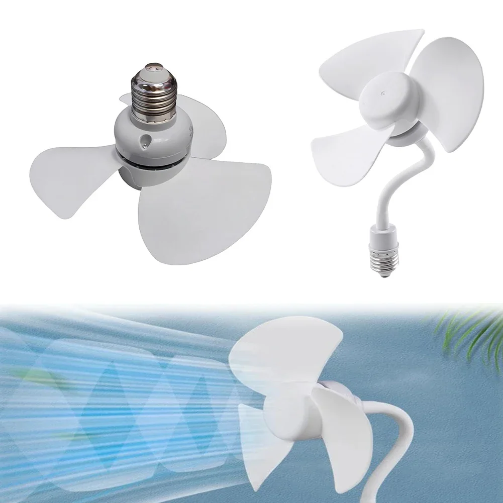 

16CM Indoor Ceiling Small Fan 10W AC85-265V E27 Fans Adjusted 360 Degrees 3 Aerodynamic Blades Brushless Motor Cooling Parts