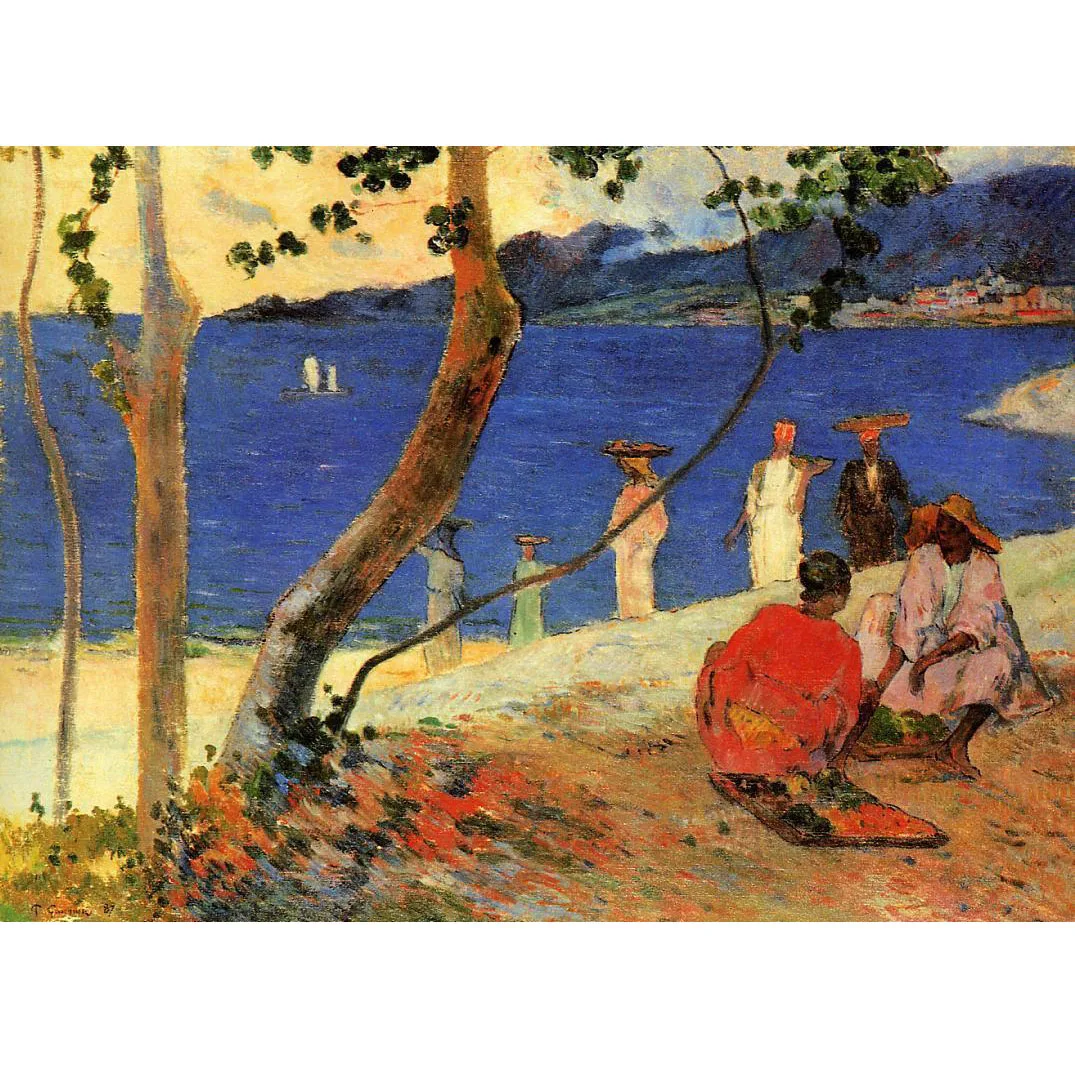 

A seashore by Paul Gauguin Hand painted seascape oil painting on canvas Famous painting reproduction Modern wall art picture