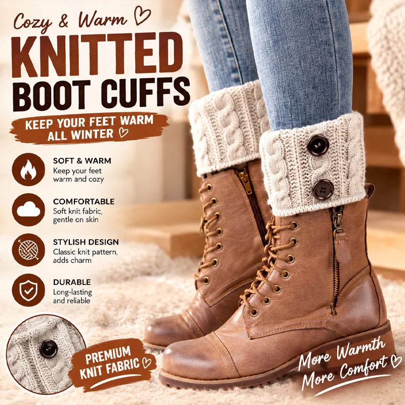 Women's Buttoned Ribbed Knit Wool Ankle Leg Warmers Soft Warm Foot Covers Stylish Knitted Ankle Warmers with Button Detail