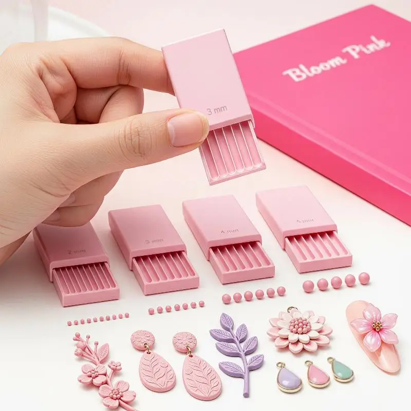 Soft Ceramic Clay Ball Strip Mould 4Pcs 2-5mm Rapid Molding Tool Set for Kids Adults DIY Art Projects Use