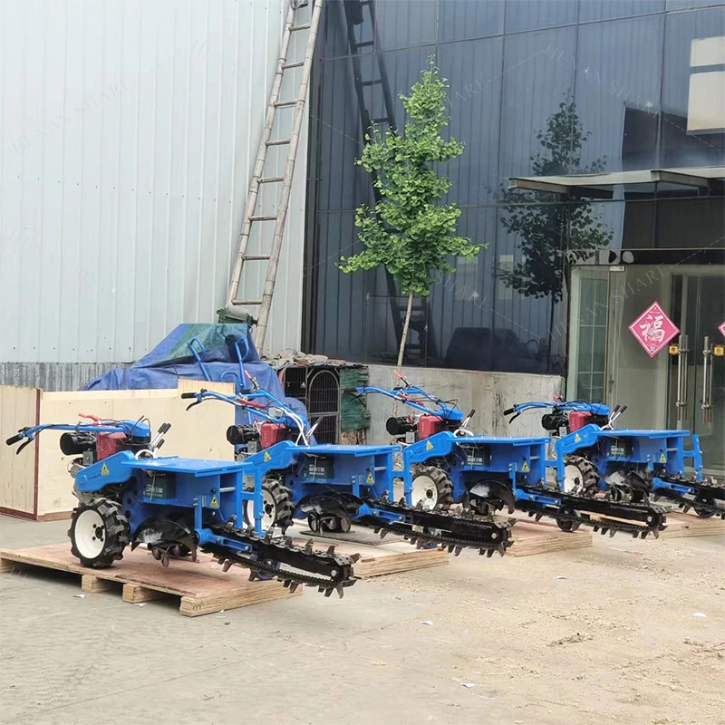 Ditch Double Chain Fiber Optic Micro Trenching Machine Ditcher Trencher