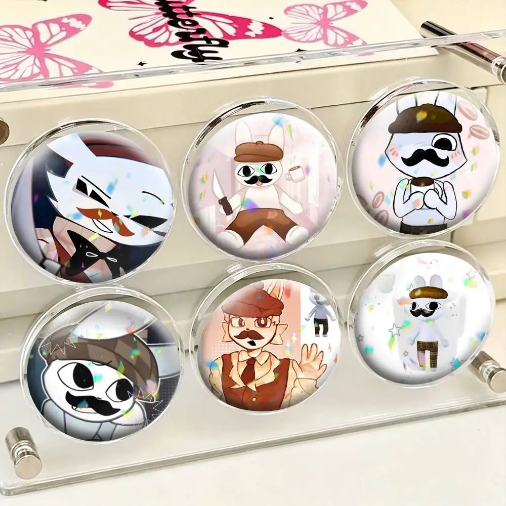 Game Animal Hospital Barney  25 32 44 58 75mm Badges Personalized Round Brooches Pins Accessory Gift