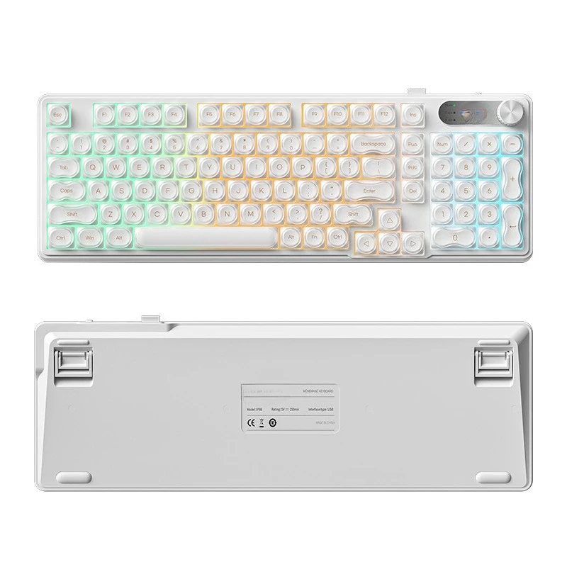 Liquid foundation keycap mechanical feel keyboard wired silent high value RGB music keyboard
