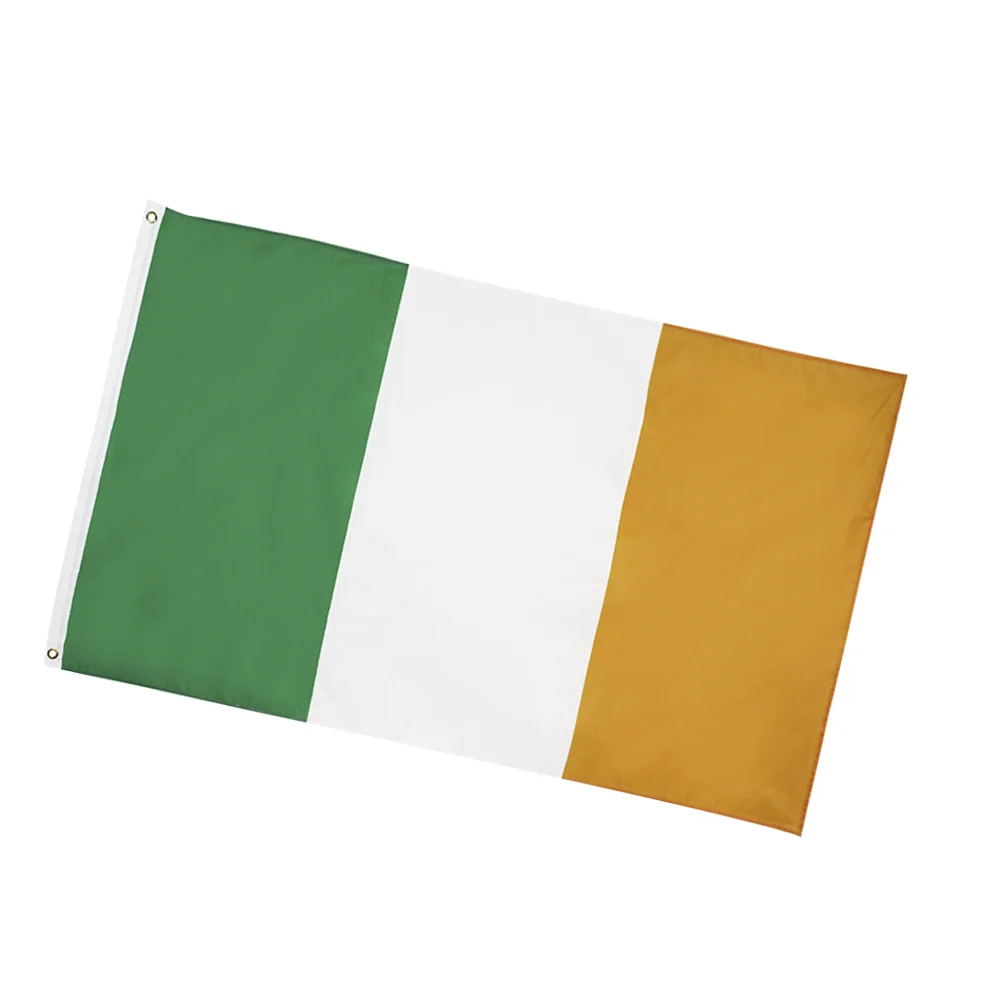 

90X150Cm Ireland Flag Cheering Fan Parade Event Decoration Durable Polyester Vivid Fade Resistant Hangable National
