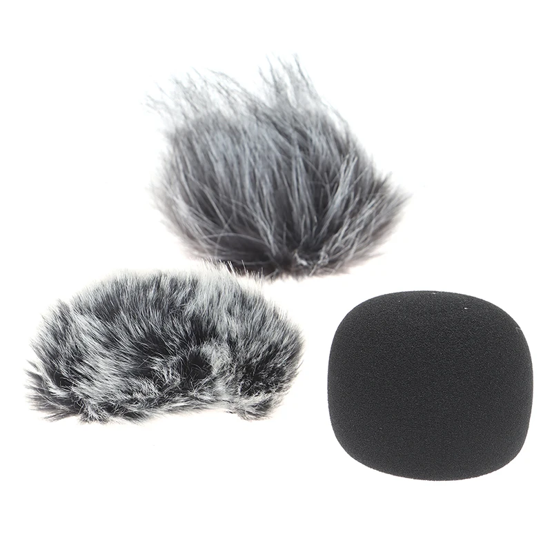 Furry Windscreen Muff Cover Foam Microphone Windproof Cover For Zoom H1 H1N