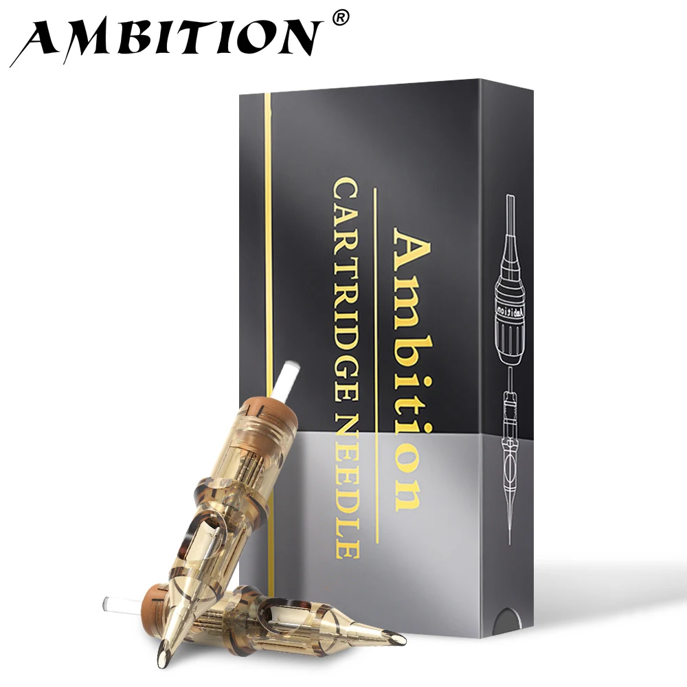 Ambition Premium Tattoo Cartridge 20pcs RL/RM/RS Round Liner Shader Curved Magnum Tattoo Needle 1RL 3RL 5RL 7RL 9RL 7rm 9rm 13rm