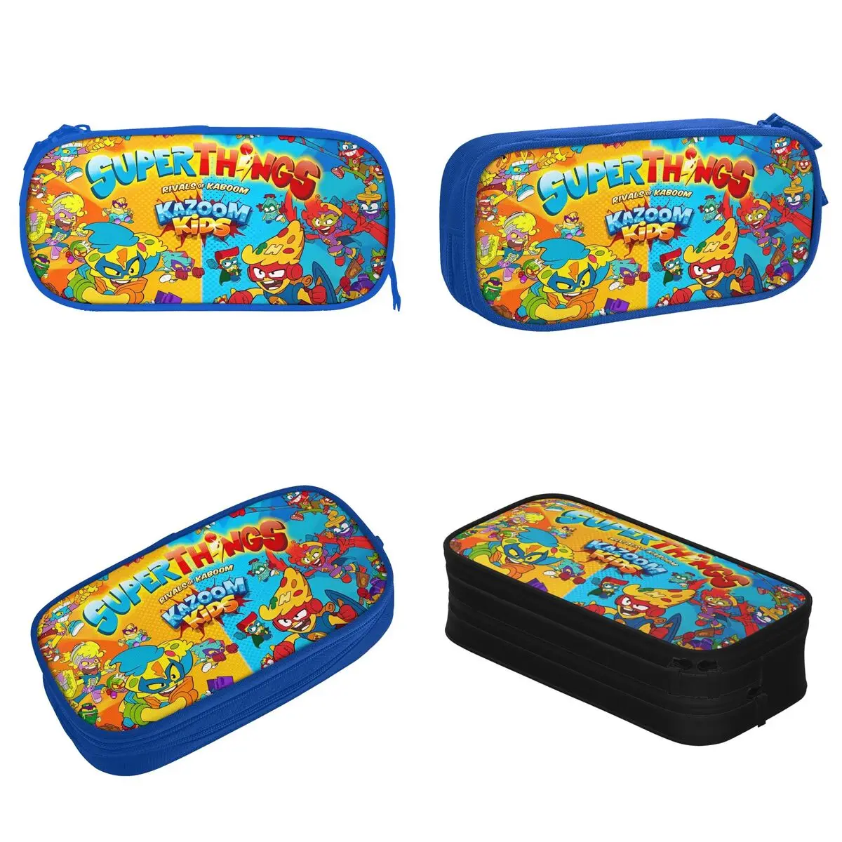 سوبر زينغز هيروز ضد الأشرار مقلمة متعة حامل قلم كرتوني حقائب طالب سعة كبيرة الطلاب مدرسة هدية قلم رصاص الحقيبة #2