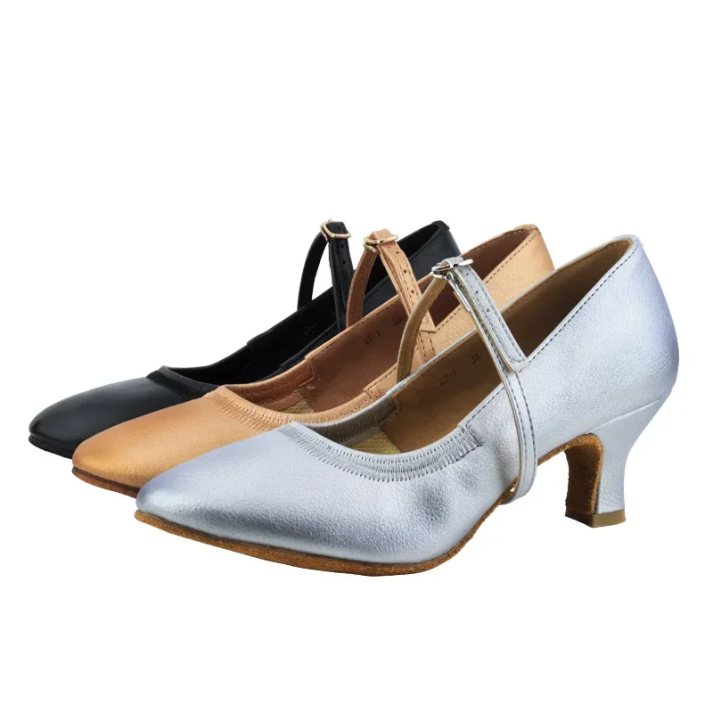 XIHAHA-zapatos de baile modernos para mujer y niña, calzado de Baile Estándar, de tacón alto, para salón, latino, 3,5, 5 y 7CM