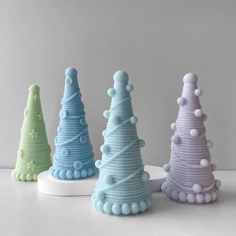 Christmas Tree Scented Silicone Mold DIY Decoration for Christmas Wedding 3D Handmade-Soap Mold Gypsum Ornament