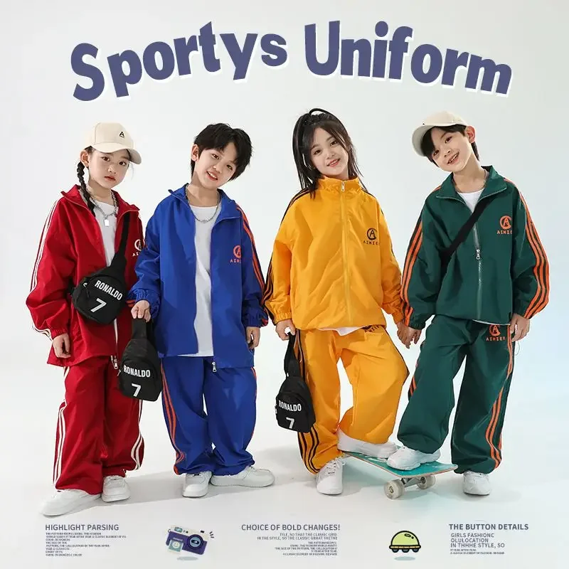 

Kids Hip Hop Costume Boys Jazz Dance Clothes Coffee Denim Vest Pants Girls Modern Dance Performance Wear Concert Outfits