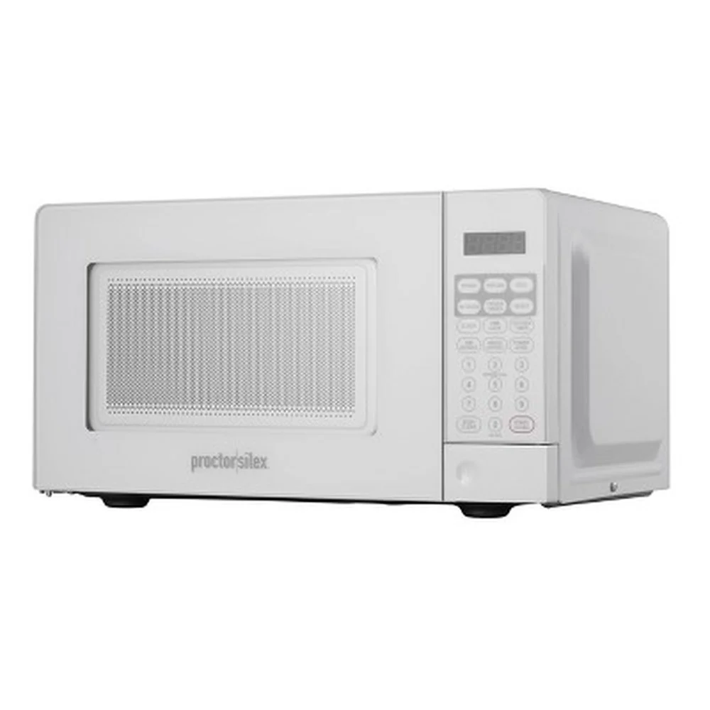 700W Countertop Microwave Oven 0.6cu ft Digital Display 10 Power Levels 6 One Touch Menus Child Safety Lock Turntable