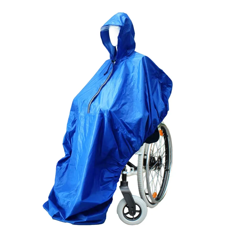 1pcs Rain Poncho Waterproof Spot Reflective Disabled Elderly Wheelchair Raincoat Poncho All-inclusive Elastic Hem