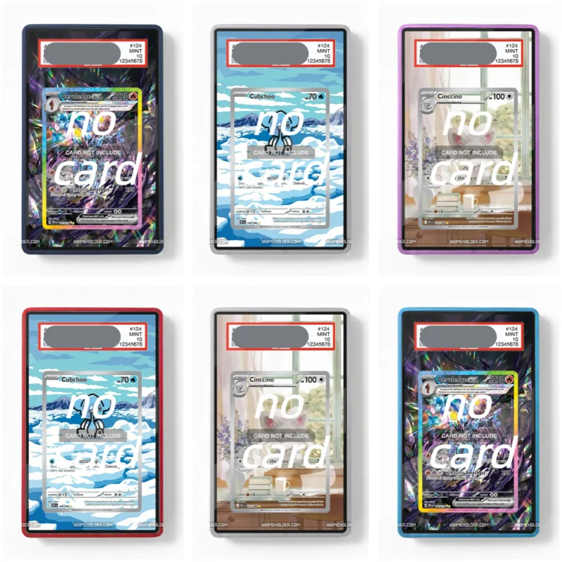 Acrylic Magnetic Card Display Case Graded Grimmsnarl and Cinccino Cubchoo Solid color Card Protector Frame No Card Included Gift