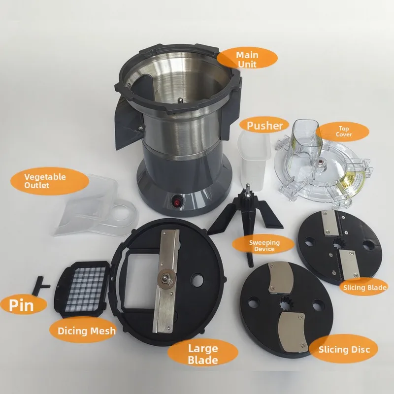 New X1 Multifunctional Electric Commercial Vegetable Cutter Dicing Shredding Slicer 4 Plug Options for Food Service Shop