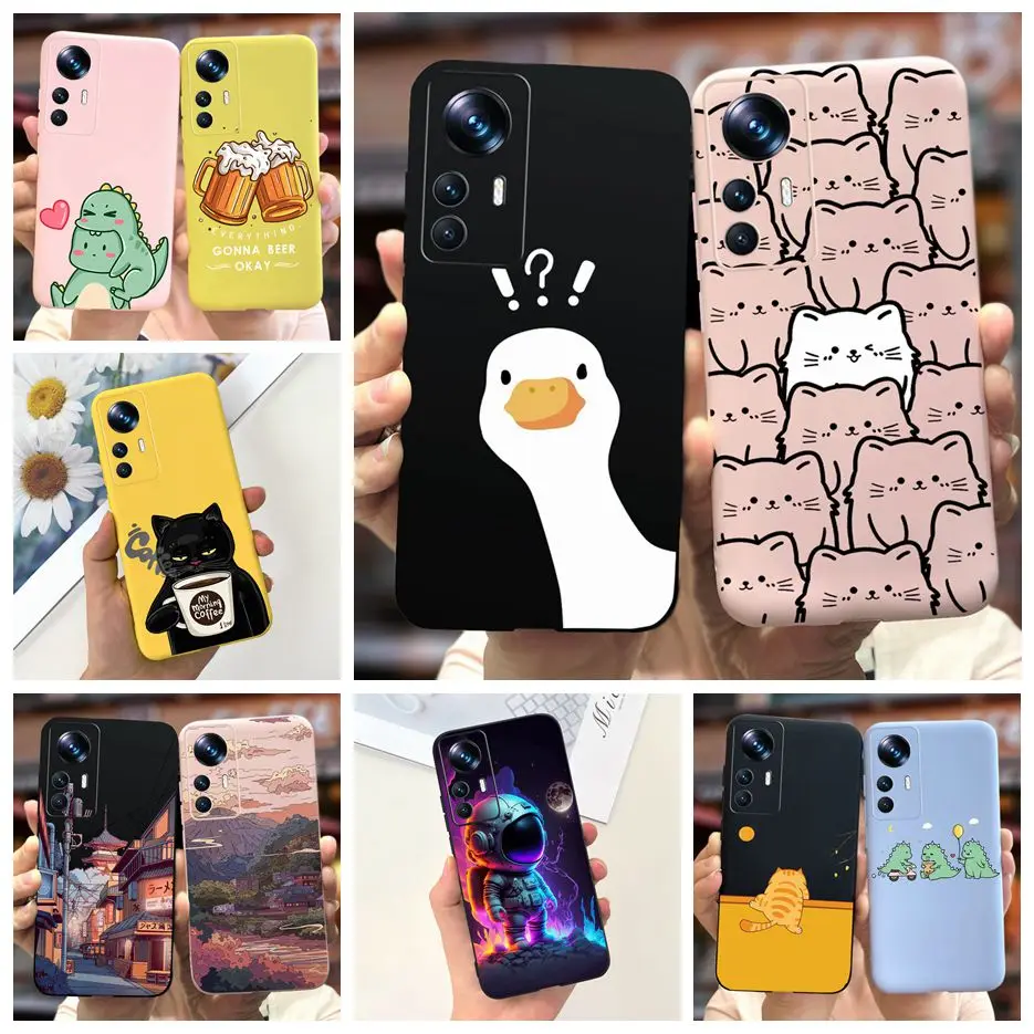 For Xiaomi Mi 12T 5G Case Cute Fashion Cartoon Cover 6.67'' Soft TPU Phone Case For Xiaomi 12T Pro Mi12T Mi 12TPro Fundas Bumper