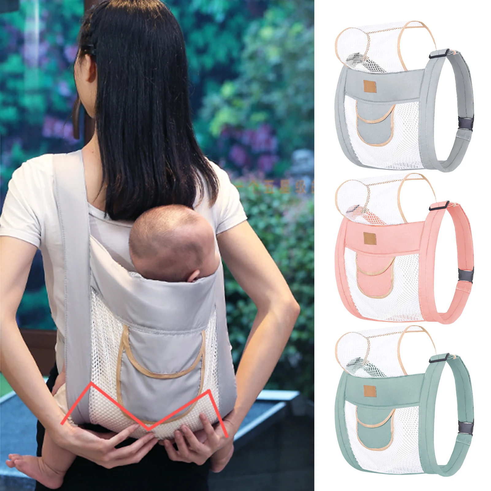 

Toddler Carrier Portable Ergonomic Backpack Hip Seat Multi-function Newborns Sling Carrier For Shopping Travelling Accessories