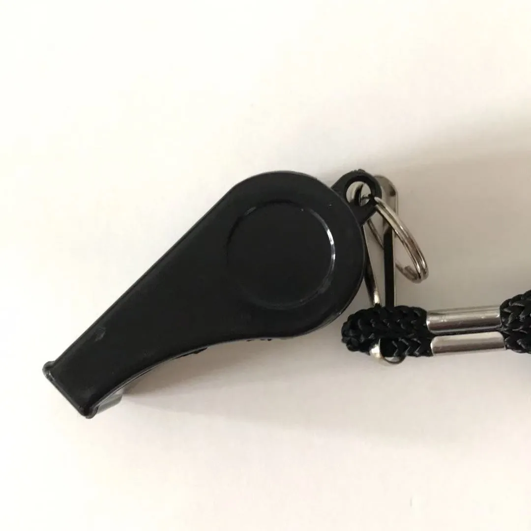 keychain whistle Black Whistle Referee Game Halter Whistle Outdoor Travel Hiking Whistle Suitable for Basketball Volleyball Game