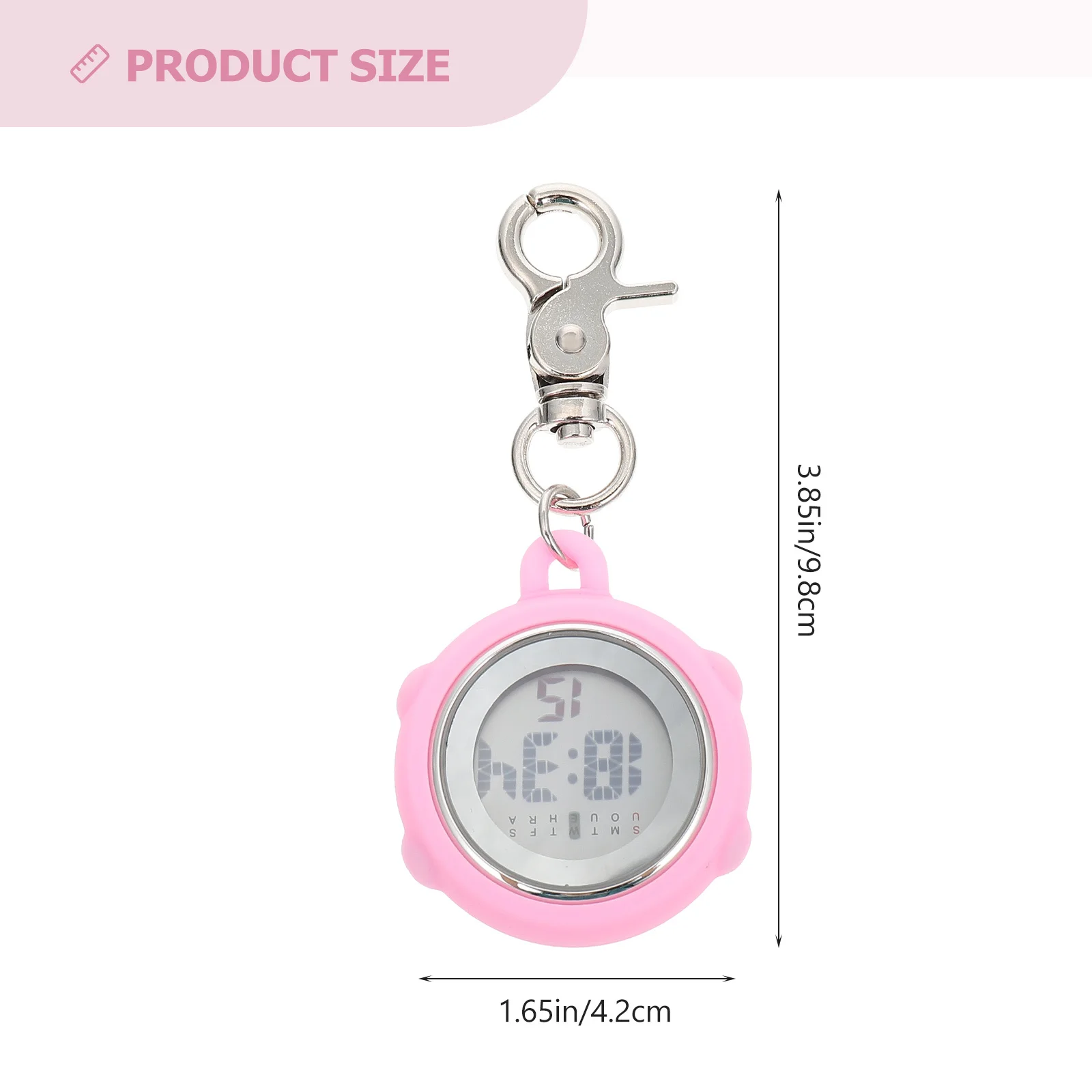 Nurse Watch Clip on Digital Display Fob Watch Smooth Shape Long Term Use Ideal for Students and Doctors Fashionable Gift