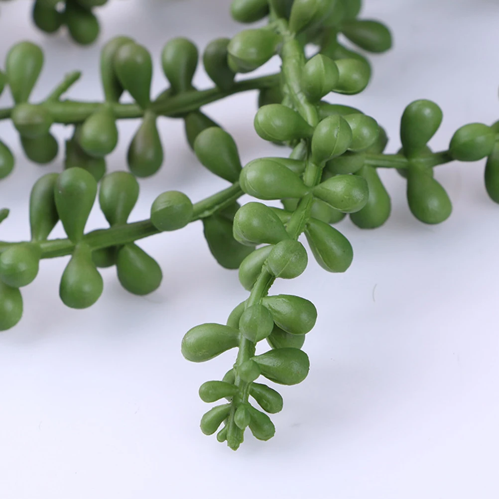 

4 Pcs Artificial Succulent Planters Green Rattan Vine Decor Washable Home Garden Wedding Party Festival