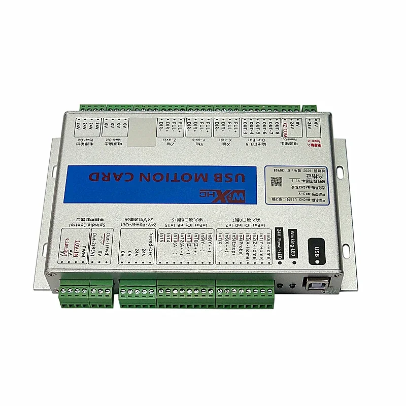 Imagem -03 - Cnc Motion Control Driver Card Controlador de Máquina Breakout Board Usb e Porta Ethernet 2000khz Mach3 Mach4 Eixos