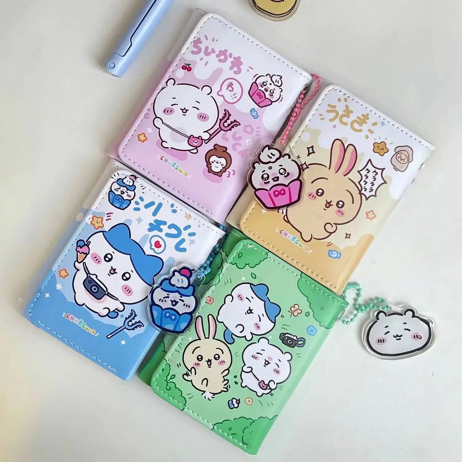 Chiikawa Three-fold Wallet New All-in-one Cute Coin Purse Light and Thin Hachiware USAGI ちいかわ Cartoon Girl Card Holder Portable