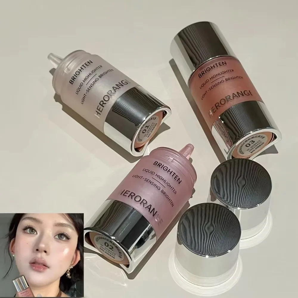 Korean Style Liquid Highlighter Blush Lasting Wear Light Sensing Contouring Highlighter Natural Finish Non-Sticky Formula