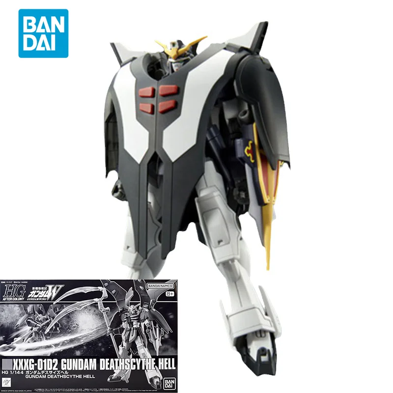 

Bandai Original GUNDAM Anime Model HG 1/144 XXXG-01D2 GUNDAM DEATHSCYTHE HELL Action Figure Assembly PB Toys Gifts for Children