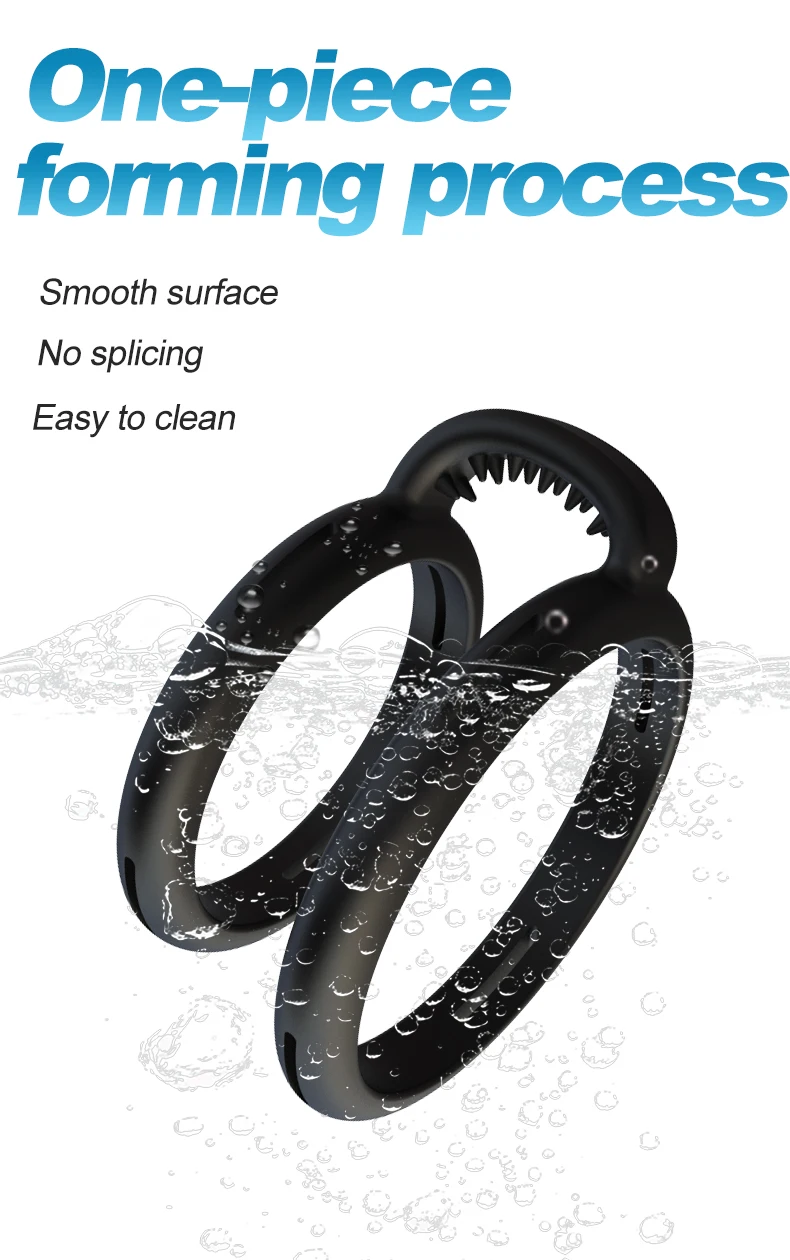 Silicone Cock Ring Reusable Male Penis Erection Stretcher Delayed Ejaculation Adults Sex Toys for Men 18+ Dick Scrotum Lock Ring view 6
