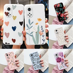Flowers Funda For Honor 50 Capa Huawei Nova 9 Phone Case Soft Silicone Cute Cat Bear Back Cover For Honor X6a X6b X6c TPU Bumper