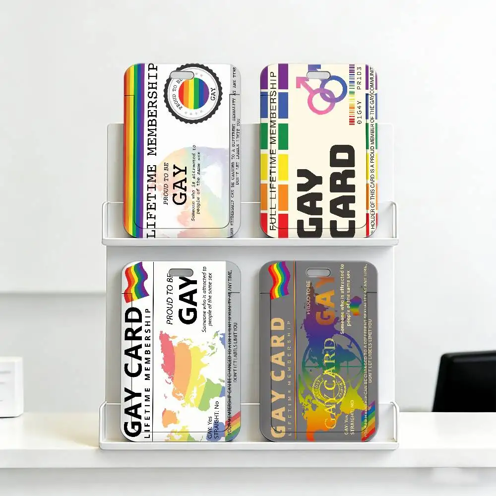 LGBT GAY Multi-Use Work Lanyard with ID Card, Durable Neck Strap for Employee Badge and Working Permit Card Cover.