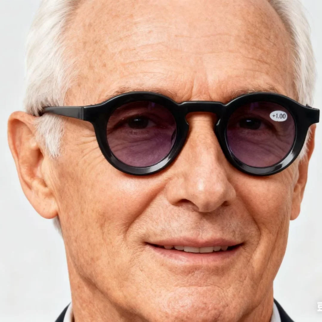 

Men Trendy Reading Glasses Hand Made Far Sighted Eyewear for Business Outdoor Sunglasses Goggle Diopter 0 to +4.0