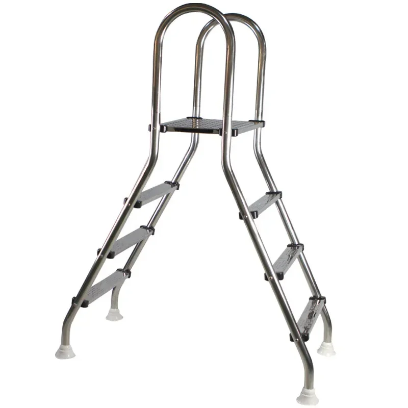 

Special double-sided escalator, thickened 304 stainless steel film pool herringbone escalator anti-skid ladder