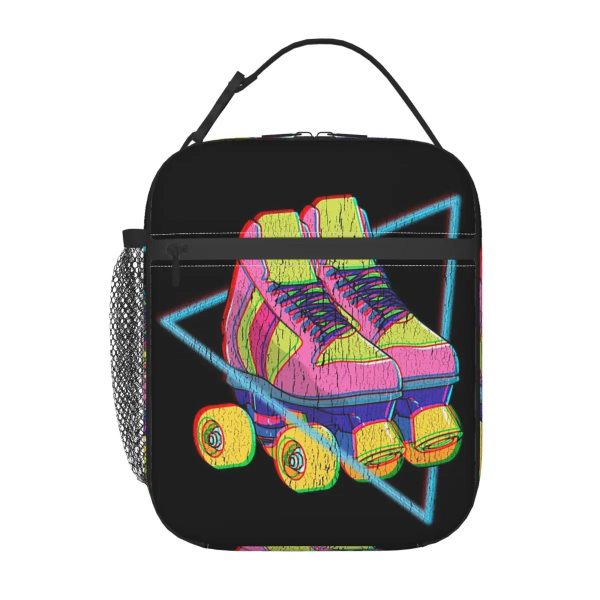 

Retro Roller Skates Colorful Insulated Lunch Bag for Women Kids Leakproof Food Boxes Thermal Lunch Box Tote
