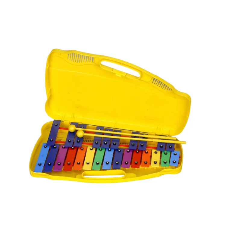 Orff montessori 25-tone aluminium rainbow metal xylophone 25notes for beginner students