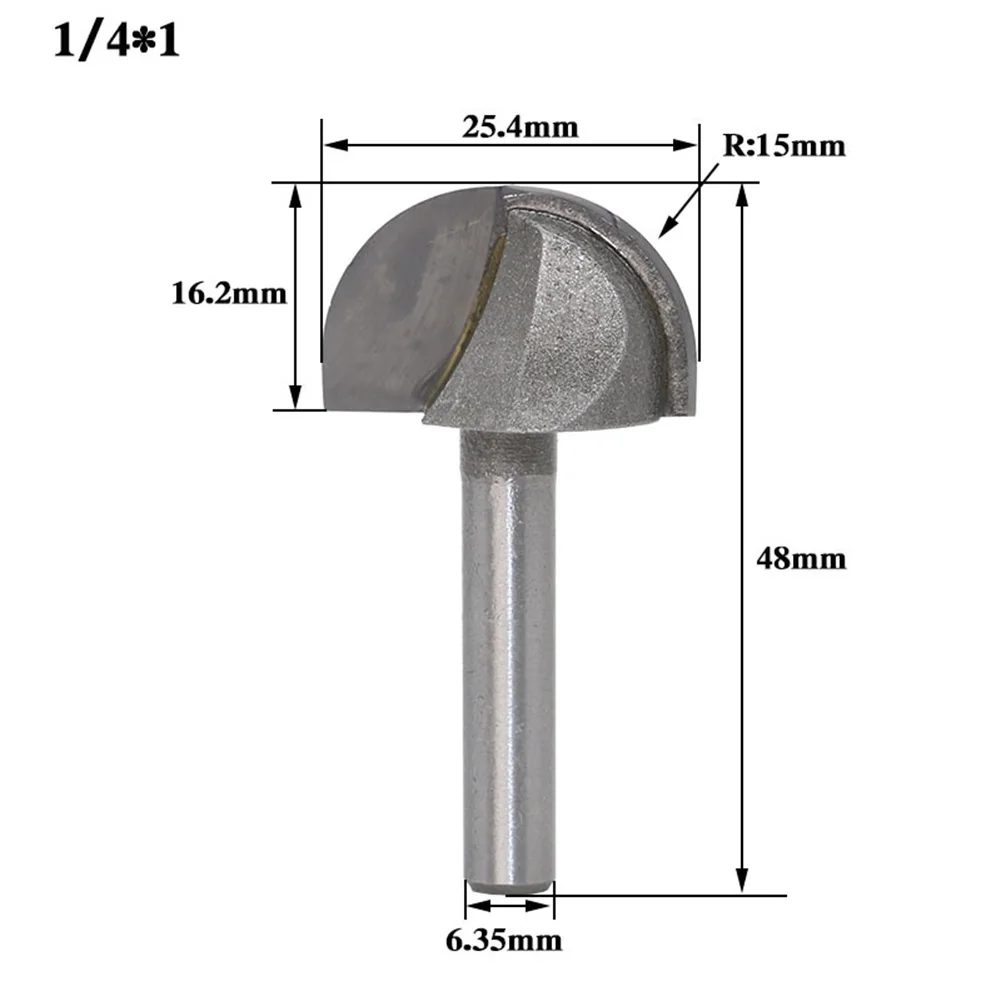 High precision Handdrail Router Bit Milling Cutter Round Bottom Tool Woodworking 1/2" 1/4" Shank For cnc milling machine