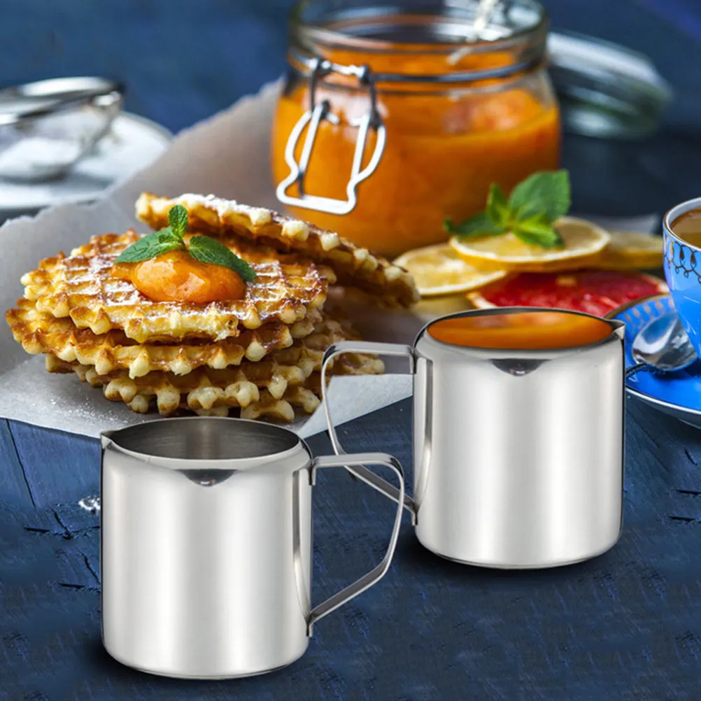 

1 шт. Премиальная кружка для молока из нержавеющей стали, 85,5 мл, сверхпрочная, небьющаяся, с портативной ручкой, можно мыть в посудомоечной машине, для ежедневного использования, для воды и вина