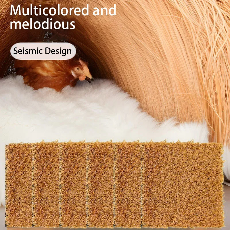 Washable & Reusable Chicken Nesting Pads, Soft Artificial Grass Hen Nest Mats to Prevent Broken Eggs