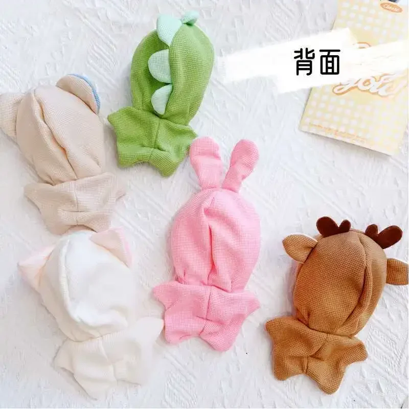 Doll Clothes for 10cm Labubu Idol Doll Outfit Accessories Animal Knit Bow Knot Hoodie Clothing for Super Star Dolls Toys