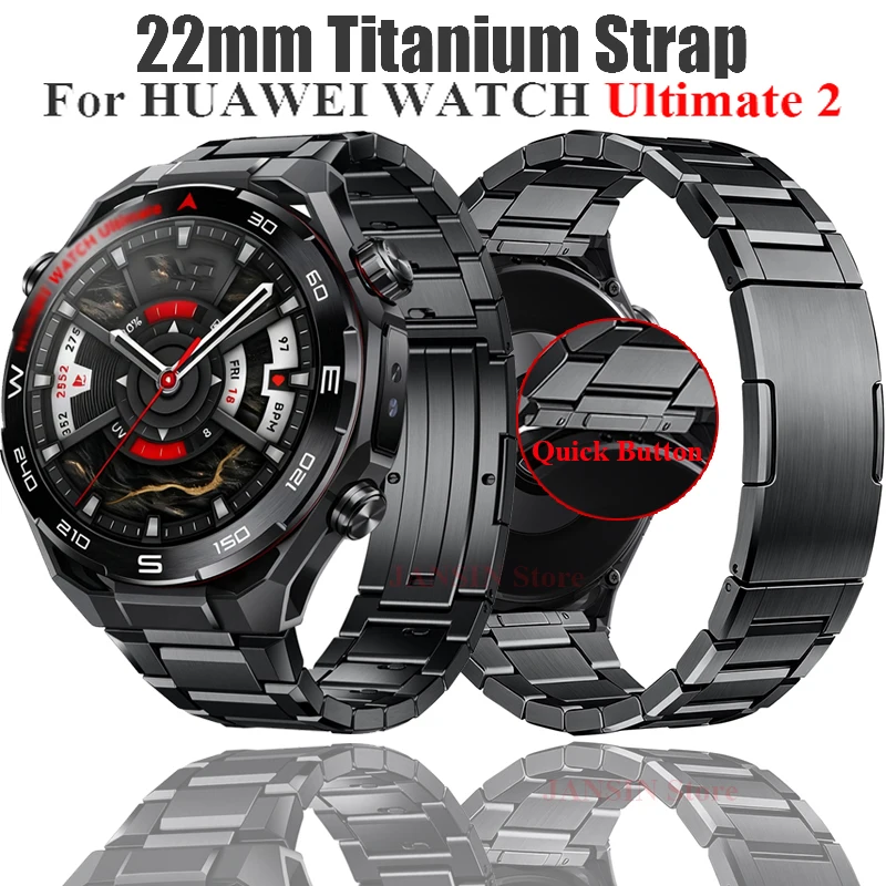 22MM Offical Titanium Strap For HUAWEI WATCH Ultimate 2 1 Quick Release Bracelet For Huawei Watch 5 4/GT 7 Pro GT6 5 4 3 2 46mm